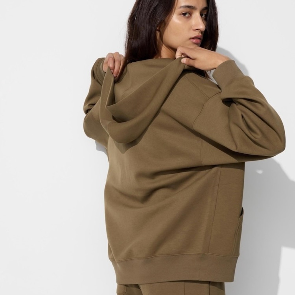 NWT Uniqlo dry sweat relaxed full zip hoodie